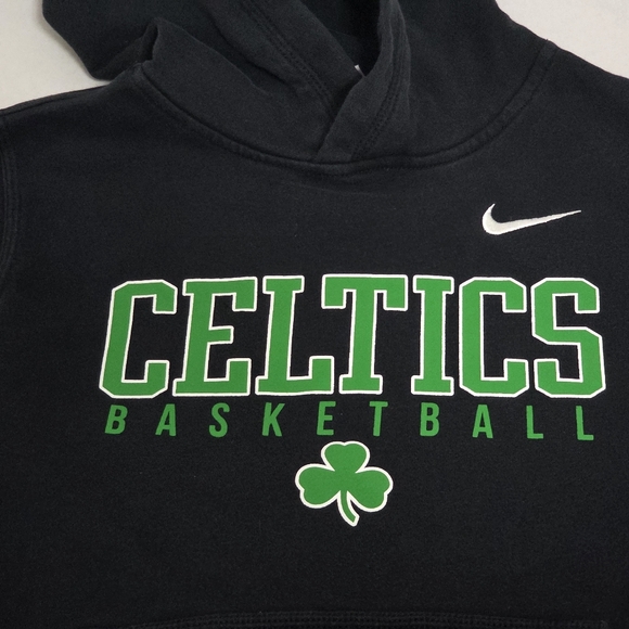 Nike Kids Celtics Basketball Hoodie - Black and Green - Picture 5 of 6